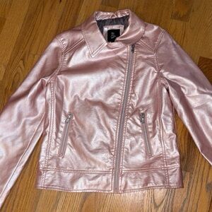 Art Class Girls Metallic Pink Leather Jacket